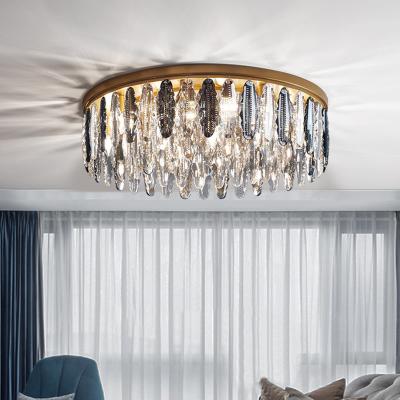 China Modern gold ceiling chandelier for bedroom round hanging lamp kitchen fixtures(WH-CA-69) for sale