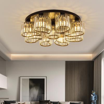 China Romantic Modern Minimalist Ceiling Lamp American Model Room Personality Luxury led crystal ceiling light（WH-CA-76) for sale