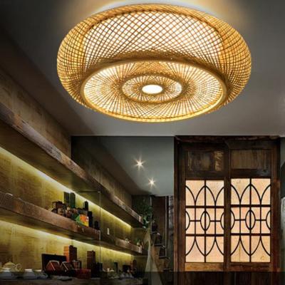 China Hand-woven Bamboo Wicker Rattan Round Lantern Shade Ceiling Light(WH-WA-37) for sale