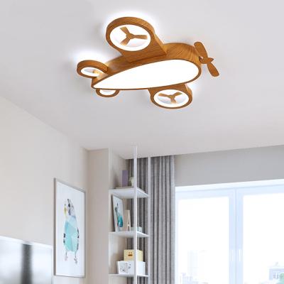 China Wooden Cartoon Airplan Ceiling Light Nordic Japanese Kids room lamp(WH-WA-27) for sale
