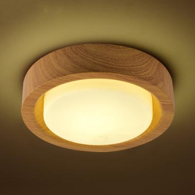 China Wooden Round Ceiling Lights For Bedroom Iron Surface Mounted Rooms Lighting（WH-WA-28） for sale