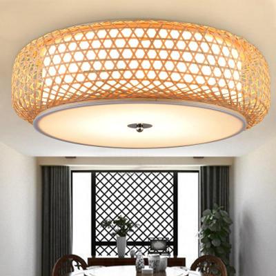 China Bamboo Wicker Rattan Lantern Shade flush mount ceiling light(WH-WA-40) for sale