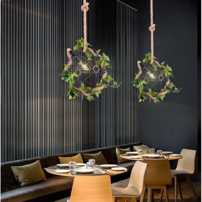 China Simulation Green Plant Pendant Lamps Creative Modern Simple Plant Hanging Light(WH-VP-147) for sale