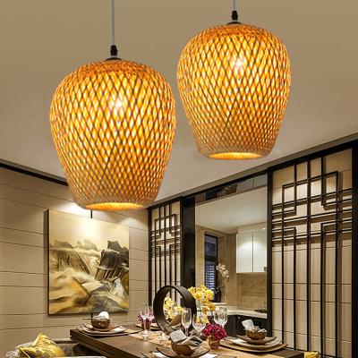 China Chinese Hand Knitted Bamboo Art Pendant Lights Restaurant Caf Loft Hanging Pendant Lamp Fixture(WH-WP-37) for sale