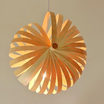 China Nordic solid wooden chandelier Living room Bedroom bamboo pendant light(WH-WP-39) for sale