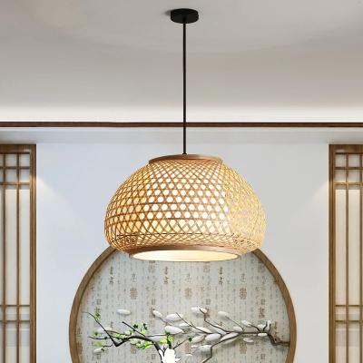 China Hand Woven Bamboo Round Chandelier Southeast Asia Bamboo Lights Led Hanging Lamp(WH-WP-47) for sale