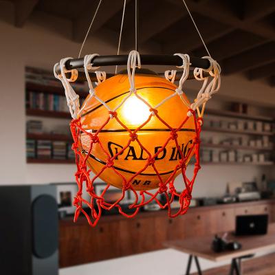 China Vintage Pendant Lamp Restaurant Bar Cafe Lamp Creative Children's basketball pendant light（WH-MA-170） for sale