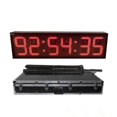 China 4 Digit / 6 Digit Red Led Digital Clock Wall Hanging for sale