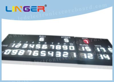 China White Color LED Baseball Scoreboard For Stadium 12'' Digit Height 110V ~ 220V for sale