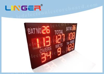 China 21 Digits Electronic Cricket Scoreboards In Red Color Simple Operation for sale