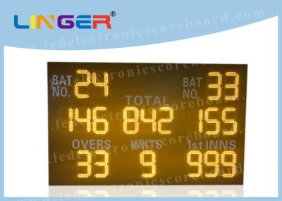 China Easy Installation LED Cricket Scoreboard Amber Digit Color 110V ~ 240V Input Power for sale
