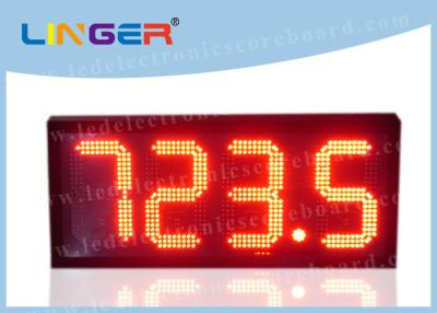 China 12'' 300mm Red Color Led Price Display , Gas Price Led Sign With Several Rows for sale
