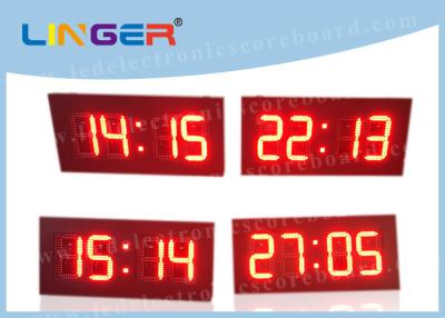 China 4 Digits Industrial Digital Clock , Wall Mounted Digital Clock With Hanging Brackets for sale