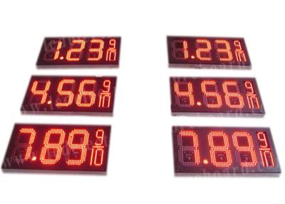 China 8.88 9 / 10 Led Gas Price Display , Digital Gas Station Price Signs Outdoor Type for sale
