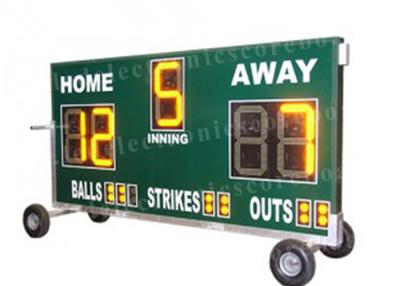 China 20'' 500mm Height Portable Baseball Scoreboard With Wheel Moving Stand for sale