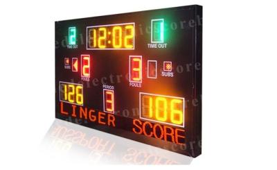 China Multi Function LED Basketball Scoreboard High Visibility 1300mm X 2000mm X 100mm for sale