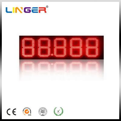China Digit LED Gas Price Sign / Petrol Price Pylon Sign Board With Advertisement Display for sale