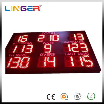 China Bright Red Color Mini Cricket Scoreboard With 12 Inch Digitits For Outside Usage for sale