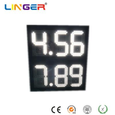 China 8.88 Format Led Gas Price Sign With 2 Rows , Led Fuel Price Sign Waterproof for sale