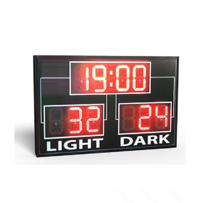 China Simple Use Standard Electronic Led Basketball Scoreboard In Red Colour for sale