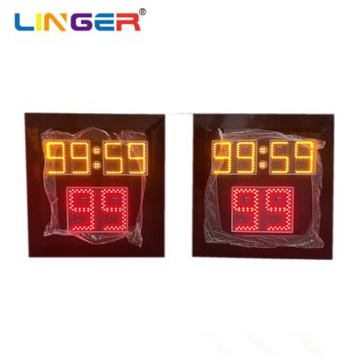 China reloj de tiro de acrílico del color rojo del tablero de 4m m con tiempo del juego en venta