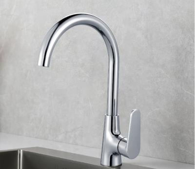 China Zinc SUS304 Single Handle Kitchen Faucet High Arc Deck Mounted for sale