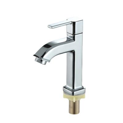 China Square Single Cold Water Basin Tap Ergonomic Bathroom Vessel Sink Faucet for sale