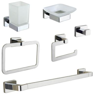 Chine Les accessoires de matériel de salle de bains de 6 morceaux ont placé l'ensemble de matériel de Bath d'or de Chrome PVD à vendre