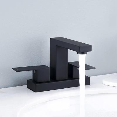 China 4'' Centerset High Arc Double Handle Bathroom Faucet CUPC for sale
