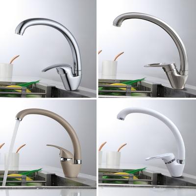 China Kitchen Faucet Sink Mixer Tap Hot Cold Mixer Single Handle Kitchen Faucets Swivel Spout en venta