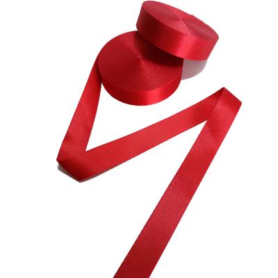 China Cinturón de nylon de 2,5 cm de color rojo tejido de lona de 25 mm de nylon No elástico en venta
