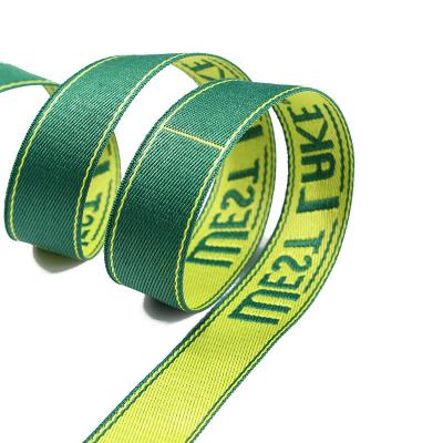 China Green Polyester Webbing Tape PP Ribbon On Nylon Webbing For Bags for sale