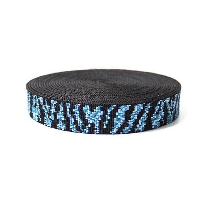 China Polyester Jacquard Webbing 20mm Knitted Elastic Band For Pet Leash for sale
