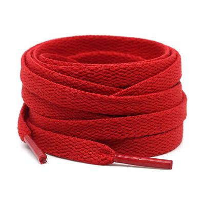 China 8mm Polyester Flat Shoelaces Stretchy Shoe Laces For Athletic Running for sale