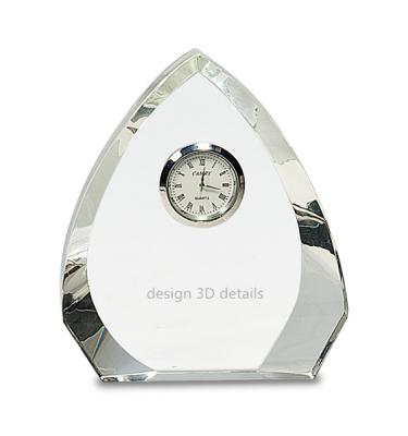 China glass clock/clock/crystal awards for sale