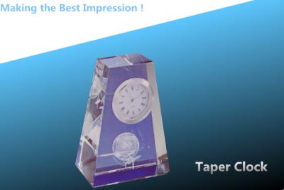 China crystal clock /glass clock/clock/cube/rectangle/crystal award for sale
