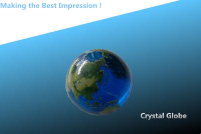 China globe/blue crystal globe paperweight/crystal globe award/glass globe award/crystal globe for sale