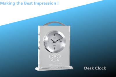 China crystal clock/glass desk clock/desk clock/crystal clock/clock for sale