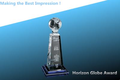 China crystal horizon globe award/crystal trophy/crystal award/glass award/glass globe trophy for sale