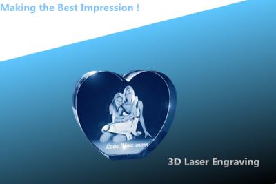 China 3D laser CRYSTAL/crystal photo frame/laser engraving photo frame/heart shaped photo frame à venda
