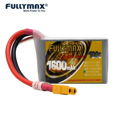 China batería Fpv Rc de 1600mah 18.5v 5s 100c Lipo que compite con la batería Lipo Fullymax en venta