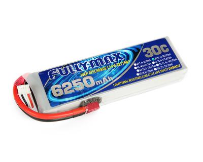 China FULLYMAX RC Lipo Battery 30C 6250mAh 3S 11.1V with Deans connector for RC Car Boat Truck Helicopter Airplane en venta