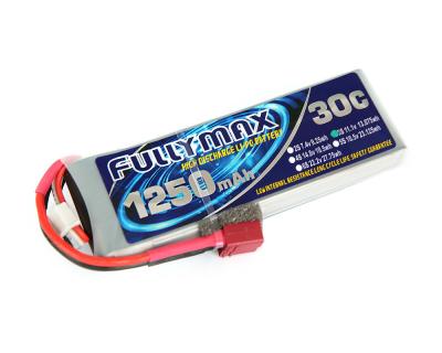 China T Plug LiPo Battery 30C 1250mAh 3S 11.1V For Indoor Slow Flyer RC Aerobatic Airplane for sale