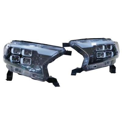 China Ford Ranger T7 T8  Full Led Headlights 4 Len Projector ABS Material for sale