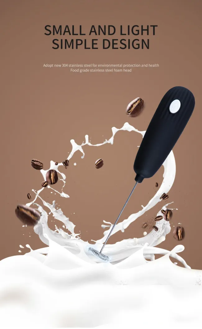 Stainless Steel Coffee Mixer Blender Electric Milk Frother with Stand
