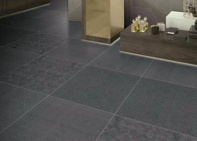 China Popular Stain Proof Carpet Ceramic Tile 600x600 MM Frost Resistant Super Black Color 24x24' Size for sale