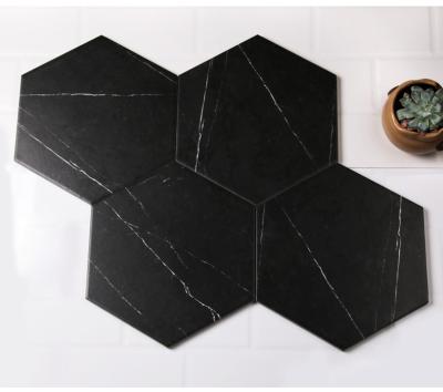 China Hexagon Matte Finished Anti Slip 20*23cm Bathroom Ceramic Tile for sale
