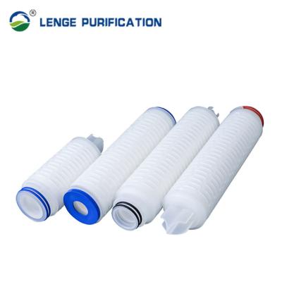 China 5 Inch DEPTFE Membrane Pleated Cellulose Filter Cartridge For Pharmaceutical Industry for sale