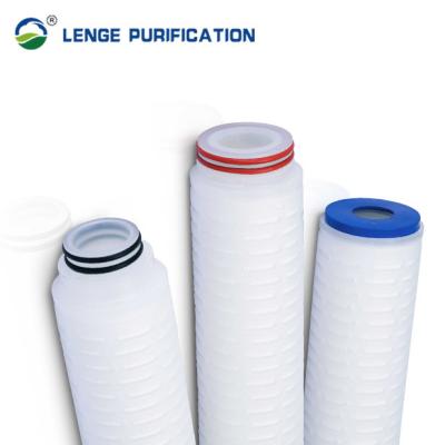China 20 Inch Nylon 66 Pleated Water Filter Cartridge With EPDM Rubber Seal for sale