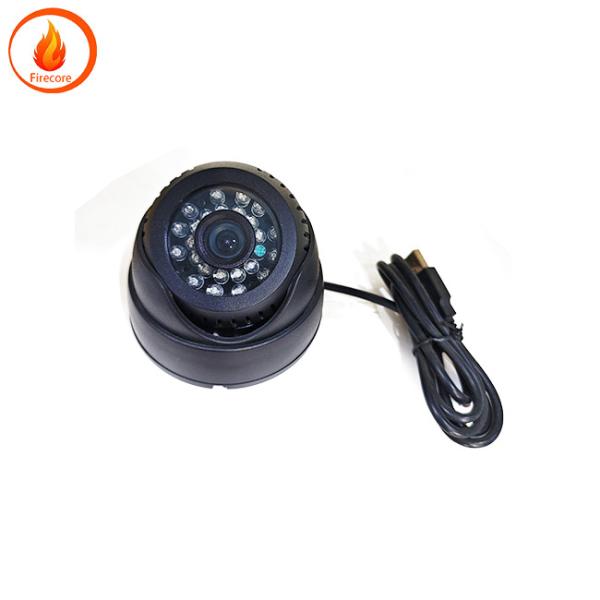 Quality Black USB Powered Dash Camera Monitoring System Hemispherical 1080P for sale